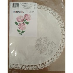 Napperon Ovale - Fleurs Roses