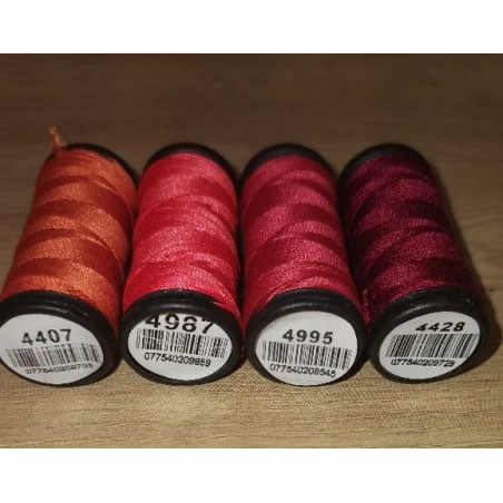 Fil 30M - Rose. Rouge. Orange