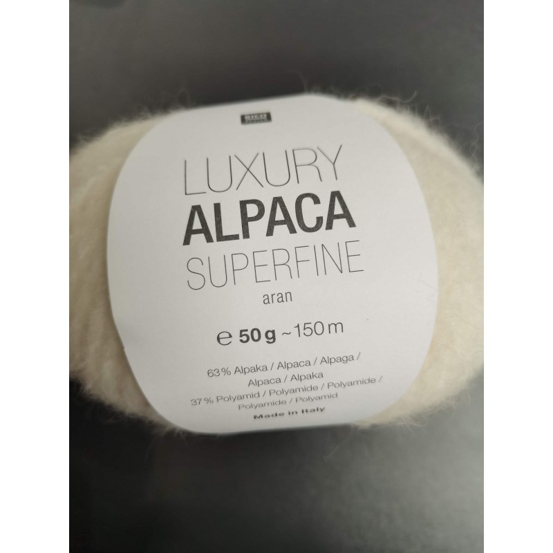 Luxury Alpaca Superfine Aran - blanc