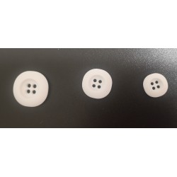 4300S - Boutons carrés arrondis 6 blanc 6 marron