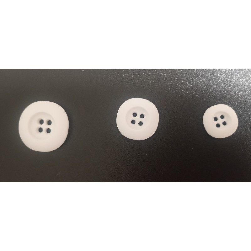 4300S - Boutons carrés arrondis 6 blanc 6 marron