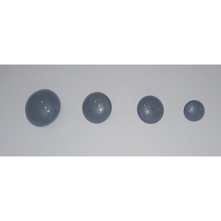 4380S-Bouton gris rond bombé