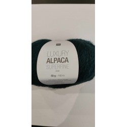 Luxury Alpaca Superfine Aran - blanc rouge bleu/gris saumon