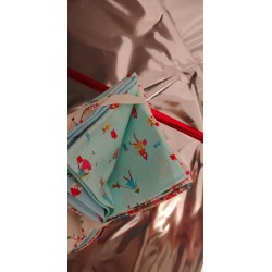 Coupon - Tissu de Noël - bleu