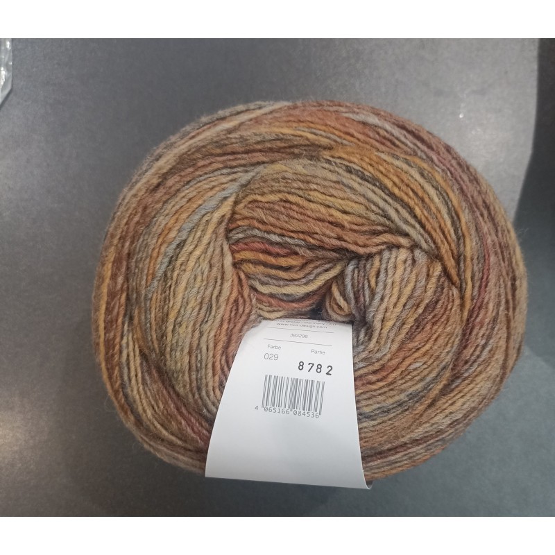 001 - C Mélange Aran Wonderball - Ecru/gris et automne