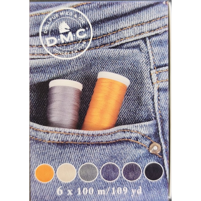 3023B - Boîte de 6 Bobines de fils pour jeans