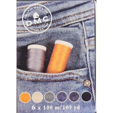 3023B - Boîte de 6 Bobines de fils pour jeans